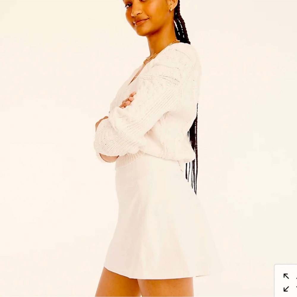 J. Crew CloudStretch high-rise sports skirt! White Size S